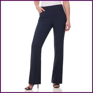 Stretchy Boot Cut Career Pants Pull-On Mid-Rise 32" Inseam